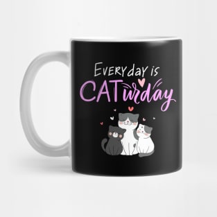 Everyday Is Caturday Quote For Cat Lovers Mug